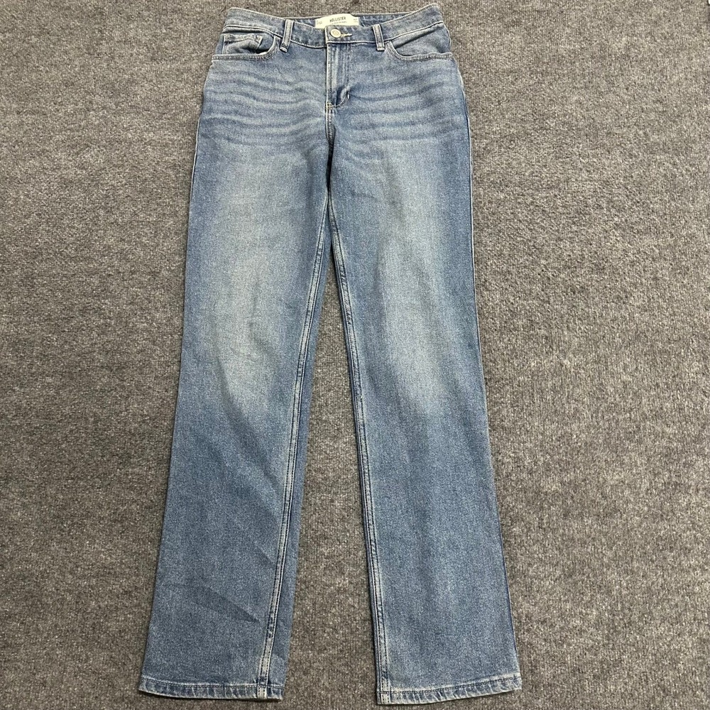 Hollister Jeans Womens 4L W27 Blue High-Rise Straight Leg Classic Casual Denim